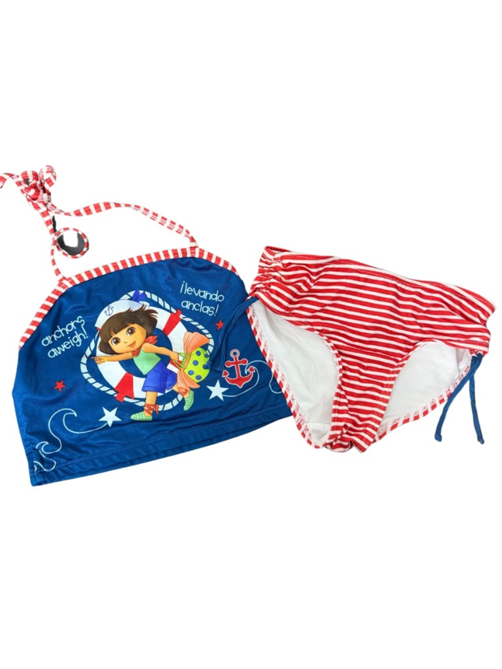Dora The Explorer Two Piece Bathing Suit Girls Size 6X 2013
